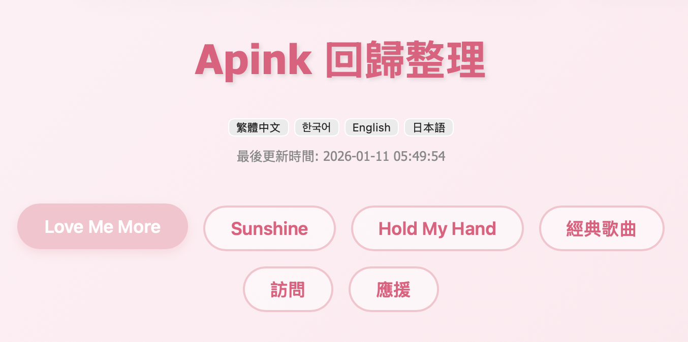 Apink 迷你十一輯回歸整理畫面